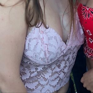Lace tank top from Lulus